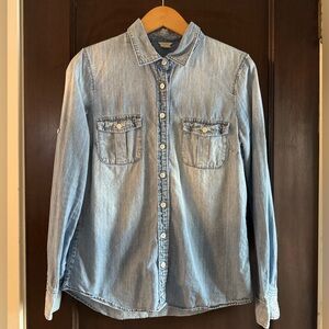 J. Crew Chambray Shirt, Size 4, EUC.